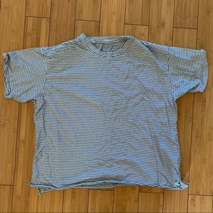 oversized striped shirt